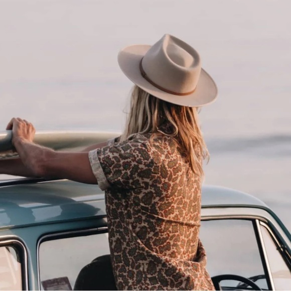 Will + Bear Handmade In Australia Boho Festival Wool Calloway Cream Felt Sun Hat main image 6